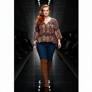 Spense Multicolor Paisley Blouse
